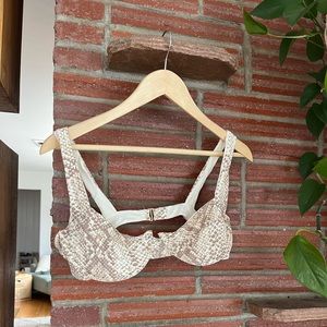 Snake Print Bikini Top